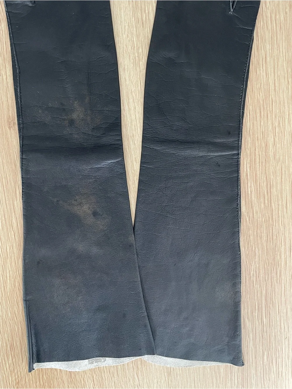 Vintage leather gloves elbow length made in Italy black formal elegant costume